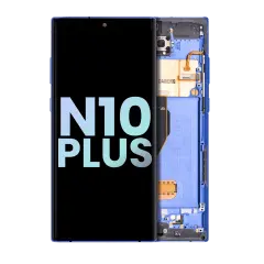 OLED Assembly With Frame Compatible For Samsung Galaxy Note 10 Plus / 5G (Service Pack) (Aura Blue)