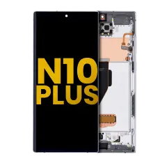 OLED Assembly With Frame Compatible For Samsung Galaxy Note 10 Plus / 5G (Refurbished) (Aura White)