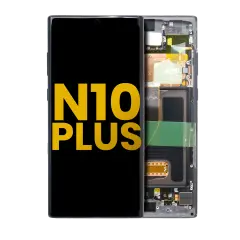 OLED Assembly With Frame Compatible For Samsung Galaxy Note 10 Plus / 5G (Refurbished) (Aura Black)