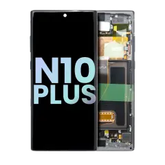 OLED Assembly With Frame Compatible For Samsung Galaxy Note 10 Plus / 5G (Service Pack) (Aura Black)
