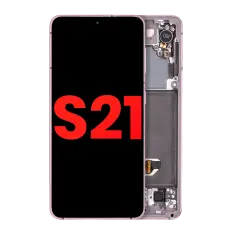 OLED Assembly With Frame Compatible For Samsung Galaxy S21 5G (Aftermarket Plus) (Phantom Violet)