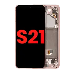 OLED Assembly With Frame Compatible For Samsung Galaxy S21 5G (Aftermarket Plus) (Phantom Pink)