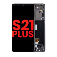 OLED Assembly With Frame Compatible For Samsung Galaxy S21 Plus 5G (Aftermarket Plus) (Phantom Black)