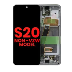 OLED Assembly With Frame Compatible For Samsung Galaxy S20 5G (Non-Verizon 5G UW Frame) (Aftermarket Plus) (Cosmic Gray)