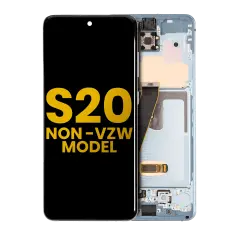 OLED Assembly With Frame Compatible For Samsung Galaxy S20 4G / 5G (Non-Verizon 5G UW Frame) (Refurbished) (Cloud Blue)