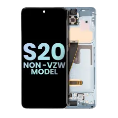 OLED Assembly With Frame Compatible For Samsung Galaxy S20 5G (Non-Verizon 5G UW Frame) (Service Pack) (Cloud Blue)