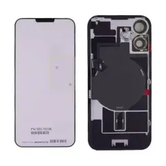 Back Glass With Steel Plate With Wireless NFC Charging MagSafe Magnet & Flashlight Flex Compatible For IPhone 16 Plus (Genuine OEM) (White)