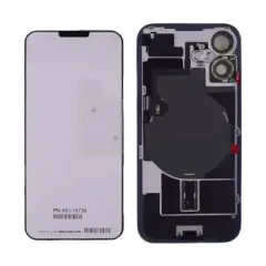 Back Glass With Steel Plate With Wireless NFC Charging MagSafe Magnet & Flashlight Flex Compatible For IPhone 16 Plus (Genuine OEM) (Black)