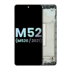 OLED Assembly With Frame Compatible For Samsung Galaxy M52 5G (M526 / 2021) (Service Pack) (All Colors)