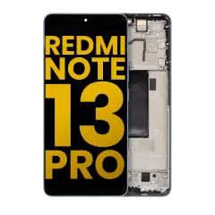OLED Assembly With Frame Compatible For Xiaomi Redmi Note 13 Pro 5G (Refurbished) (Blue)