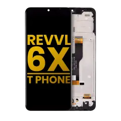 LCD Assembly With Frame Compatible For T-Mobile Revvl 6X 5G / T Phone (Refurbished) (All Colors)