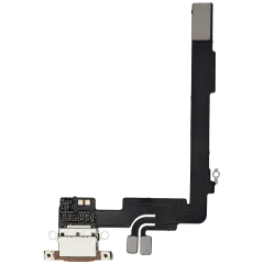 Charging Port Flex Cable With Board Compatible For iPhone 16 Pro Max (Genuine OEM) (Desert Titanium)