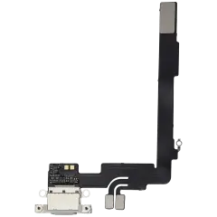 Charging Port Flex Cable With Board Compatible For iPhone 16 Pro Max (Genuine OEM) (White Titanium)