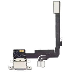 Charging Port Flex Cable With Board For iPhone 16 Pro (Genuine OEM) (White Titanium)