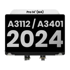 Complete LCD Display Assembly Compatible For MacBook Pro 14" (M4) (A3112 / A3401 / Late 2024) (Used OEM Pull: Grade A) (Silver)