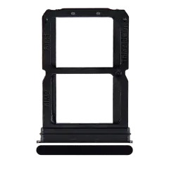 Dual Sim Card Tray Compatible For OnePlus 6T (A6010 / A6013) (Mirror Black)