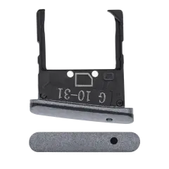 Single Sim Card Tray Compatible For Motorola Razr 5G (XT2071 / 2020) (Polished Graphite)