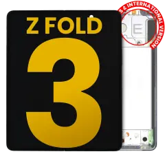 Inner OLED Assembly With Frame Compatible For Samsung Galaxy Z Fold 3 5G (US & International) (Refurbished) (Phantom Silver)