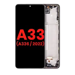OLED Assembly With Frame Compatible For Samsung Galaxy A33 5G (A336 / 2022) (Aftermarket Plus) (Black)