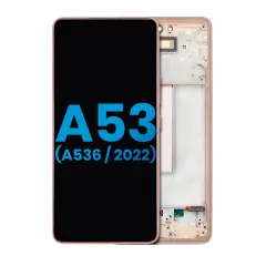 LCD Assembly With Frame Compatible For Samsung Galaxy A53 5G (A536 / 2022) (Without Finger Print Sensor) (Aftermarket: Incell) (Peach)