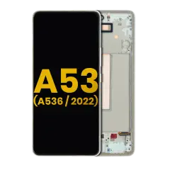 OLED Assembly With Frame For Samsung Galaxy A53 5G ( A536 / 2022) (Refurbished) (White)