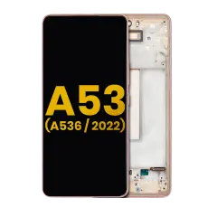 OLED Assembly With Frame For Samsung Galaxy A53 5G ( A536 / 2022) (Refurbished) (Peach)