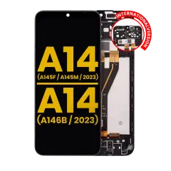 LCD Assembly With Frame Compatible For Samsung Galaxy A14 4G (A145F / A145M / 2023) / A14 5G (A146B / 2023) (International Version) (Refurbished) (All Colors)