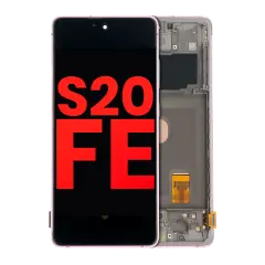 OLED Assembly With Frame Compatible For Samsung Galaxy S20 FE 4G / 5G (Aftermarket Plus) (Cloud Lavender)