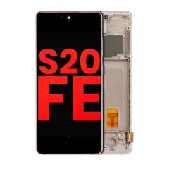 OLED Assembly With Frame Compatible For Samsung Galaxy S20 FE 4G / 5G (Aftermarket Plus) (Cloud Orange)