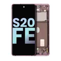 OLED Assembly With Frame Compatible For Samsung Galaxy S20 FE 4G / 5G (Service Pack) (Cloud Lavender)