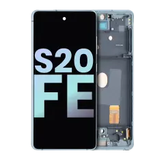 OLED Assembly With Frame Compatible For Samsung Galaxy S20 FE 4G / 5G (Service Pack) (Cloud Mint)