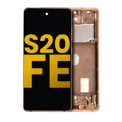 OLED Assembly With Frame Compatible For Samsung Galaxy S20 FE 4G / 5G (Refurbished) (Cloud Orange)