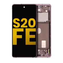 OLED Assembly With Frame Compatible For Samsung Galaxy S20 FE 4G / 5G (Refurbished) (Cloud Lavender)