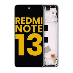 OLED Assembly With Frame Compatible For Xiaomi Redmi Note 13 4G (Refurbished) (Ice Blue)