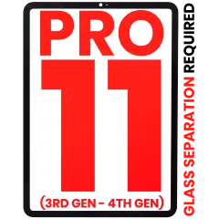 Front Glass Compatible For iPad Pro 11" 3rd Gen (2021)  / iPad Pro 11" 4th Gen (2022) (Glass Separation Required)