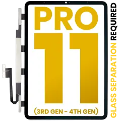 Digitizer Compatible For iPad Pro 11" 3rd Gen (2021) / iPad Pro 11" 4th Gen (2022) (Glass Separation Required) (Premium) (All Colors)