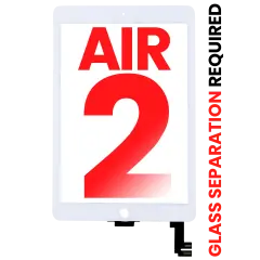 Digitizer For iPad Air 2 (Glass Separation Required) (Aftermarket Plus) (White)