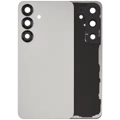 Back Cover Glass With Camera Lens Compatible For Samsung Galaxy S25 5G (No Logo) (Aftermarket Plus) (Silver Shadow)