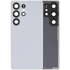 Back Cover Glass With Camera Lens Compatible For Samsung Galaxy S25 Ultra 5G (No Logo) (Aftermarket Plus) (Titanium Silver Blue)