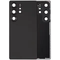 Back Cover Glass With Camera Lens For Samsung Galaxy S25 Ultra 5G (No Logo) (Aftermarket Plus) (Titanium Black)