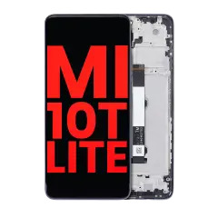OLED Assembly With Frame Compatible For Xiaomi Mi 10 Lite 5G (Aftermarket Plus) (Cosmic Gray)