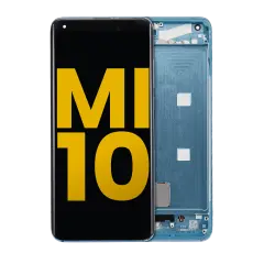OLED Assembly With Frame Compatible For Xiaomi Mi 10 5G (Refurbished) (Coral Green)