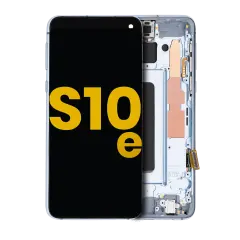 OLED Assembly With Frame Compatible For Samsung Galaxy S10E (Refurbished) (Prism Blue)