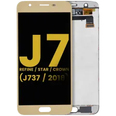 LCD Assembly Without Frame Compatible For Samsung Galaxy J7 Refine / Star / Crown (J737 / 2018) (Refurbished) (Gold)