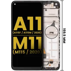 LCD Assembly With Frame Compatible For Samsung Galaxy A11 (A115F/ A115M / 2020) / M11 (M115 /2020) (International Version) (Refurbished) (All Colors)