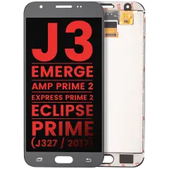 LCD Assembly Without Frame Compatible For Samsung Galaxy J3 / Emerge / Amp Prime 2 / Express Prime 2 / Eclipse / Prime   (J327 / 2017) (Aftermarket Plus) (Silver / Gray)