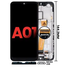LCD Assembly With Frame Compatible For Samsung Galaxy A014G (A015 / 2020) (Global Model) (Micro USB Frame) (Aftermarket Plus) (All Colors)