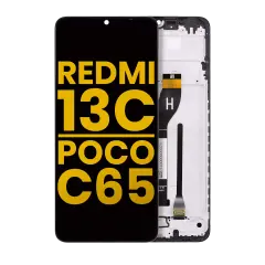 LCD Assembly With Frame Compatible For Xiaomi Redmi 13C 4G / Xiaomi Poco C65 (Refurbished) (All Colors)