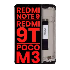 LCD Assembly With Frame Compatible For Xiaomi Redmi Note 9 4G / Redmi 9T / Poco M3 (Aftermarket Plus) (All Colors)