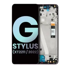 LCD Assembly With Frame Compatible For Motorola Moto G Stylus 4G (XT2211 / 2022) (Genuine OEM) (Metallic Rose)